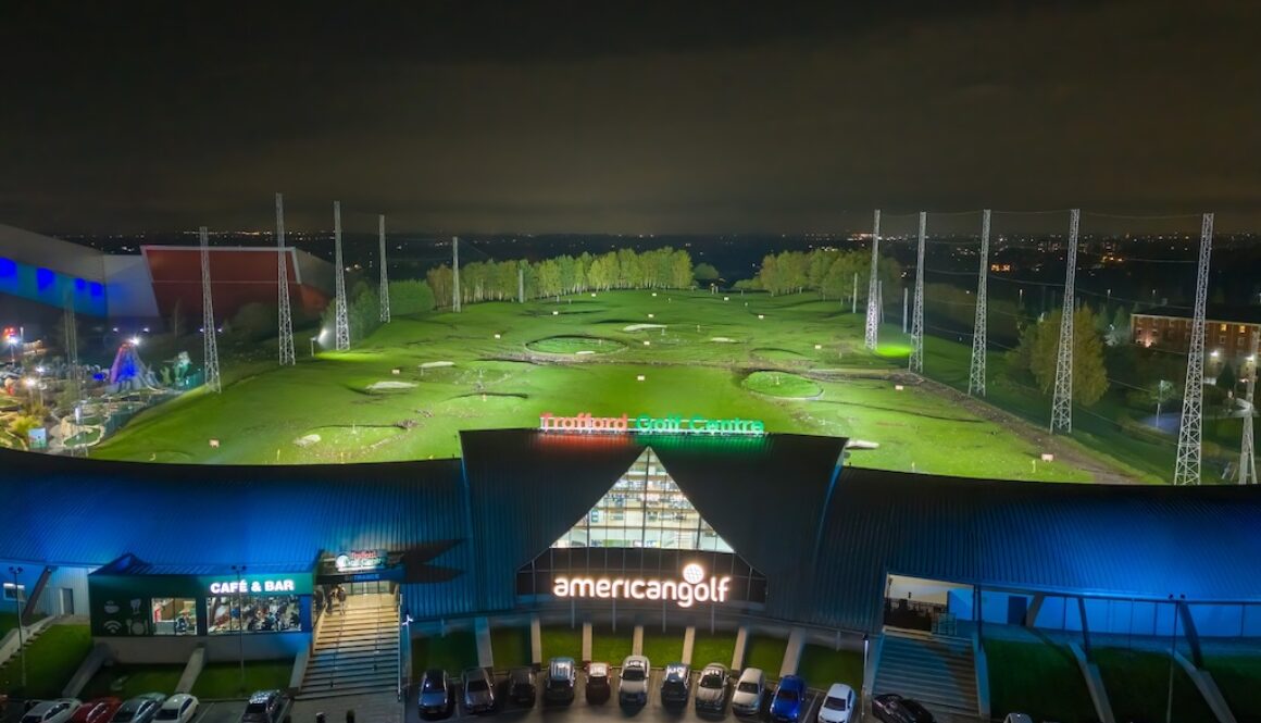 Evening shot of Trafford Golf Centre
